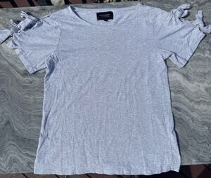 Banana Republic Limited Edition Cold Shoulder T-shirt, Gray, Women's Small